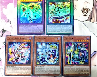 Toon World Blue-Eyes Ultimate Funny Dark Rabbit Comic Cat Evil Box Mind Scan Magnificent Maestros MAMS Proxy Yugioh Card Game