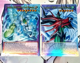 Favorite HERO Shining Flame Flare Wingman Full Art Overframe Yugioh Proxy