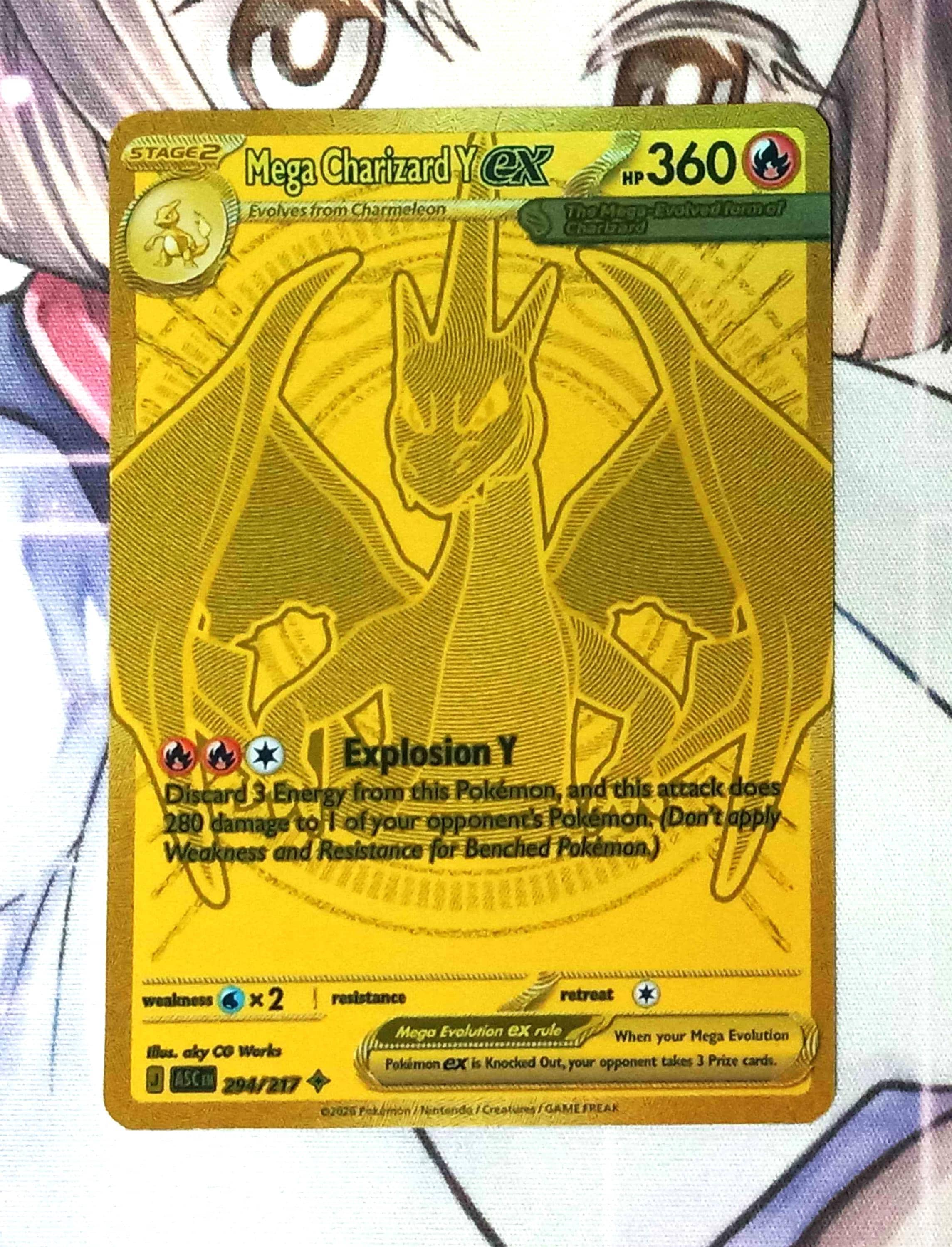Mega Charizard Y Ex 294/217 Mega Hyper Rare Pokemon TCG Ascended