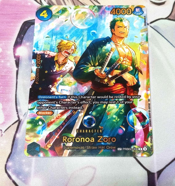 Roronoa Zoro PRB02-006 Promo Alt Proxy One Piece Card Game - Etsy