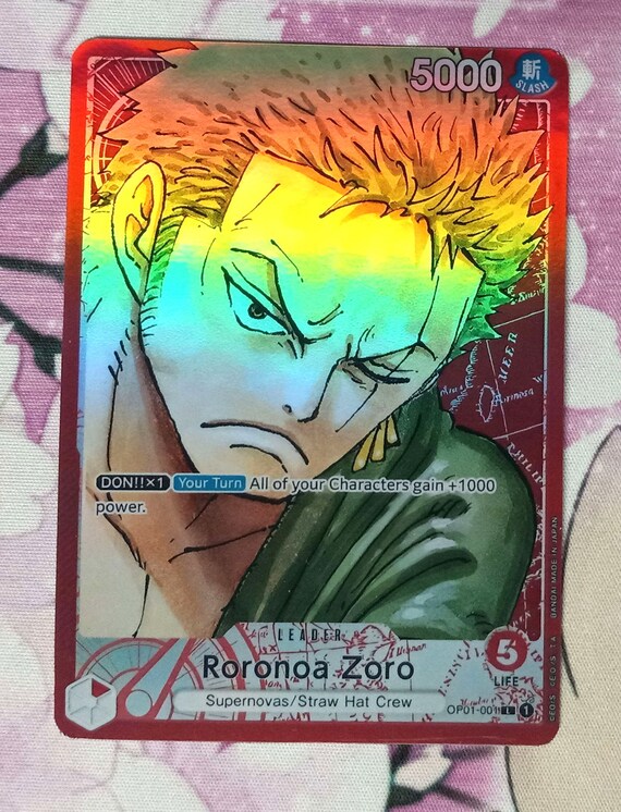 ゾロ リーダーパラレル op01-001 Roronoa Zoro (Parallel) OP01-001 L 25th Edition - ONE PIECE Card