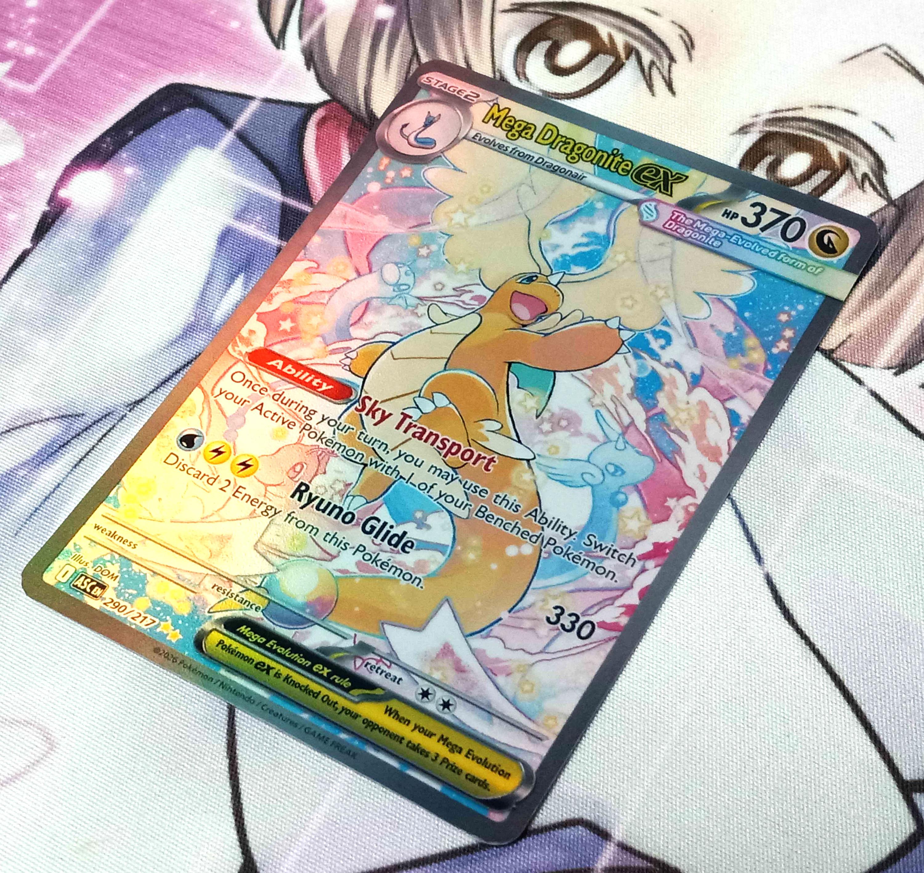 Mega Dragonite Ex SIR 290/217 295/217 Hyper Rare Proxy Pokemon