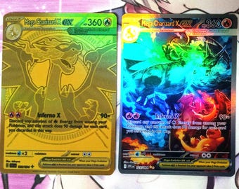 Mega Charizard X ex 125/094 130/094 SIR ME02: Pokémon proxy Llamas fantasmales