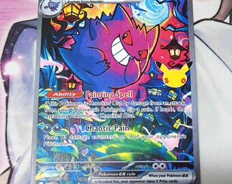 Gengar ex 154/128 SIR Proxy Celebración del 30 Aniversario Pokémon TCG