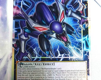 Dark Rebellion XYZ Dragon of the Four Heavenly Overframe Extended Art MAMS Proxy Yugioh Card Game