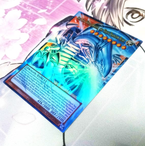 Blue-eyes White Dragon, the White Phantom Beast Full Art Overframe Yugioh  Proxy - Etsy