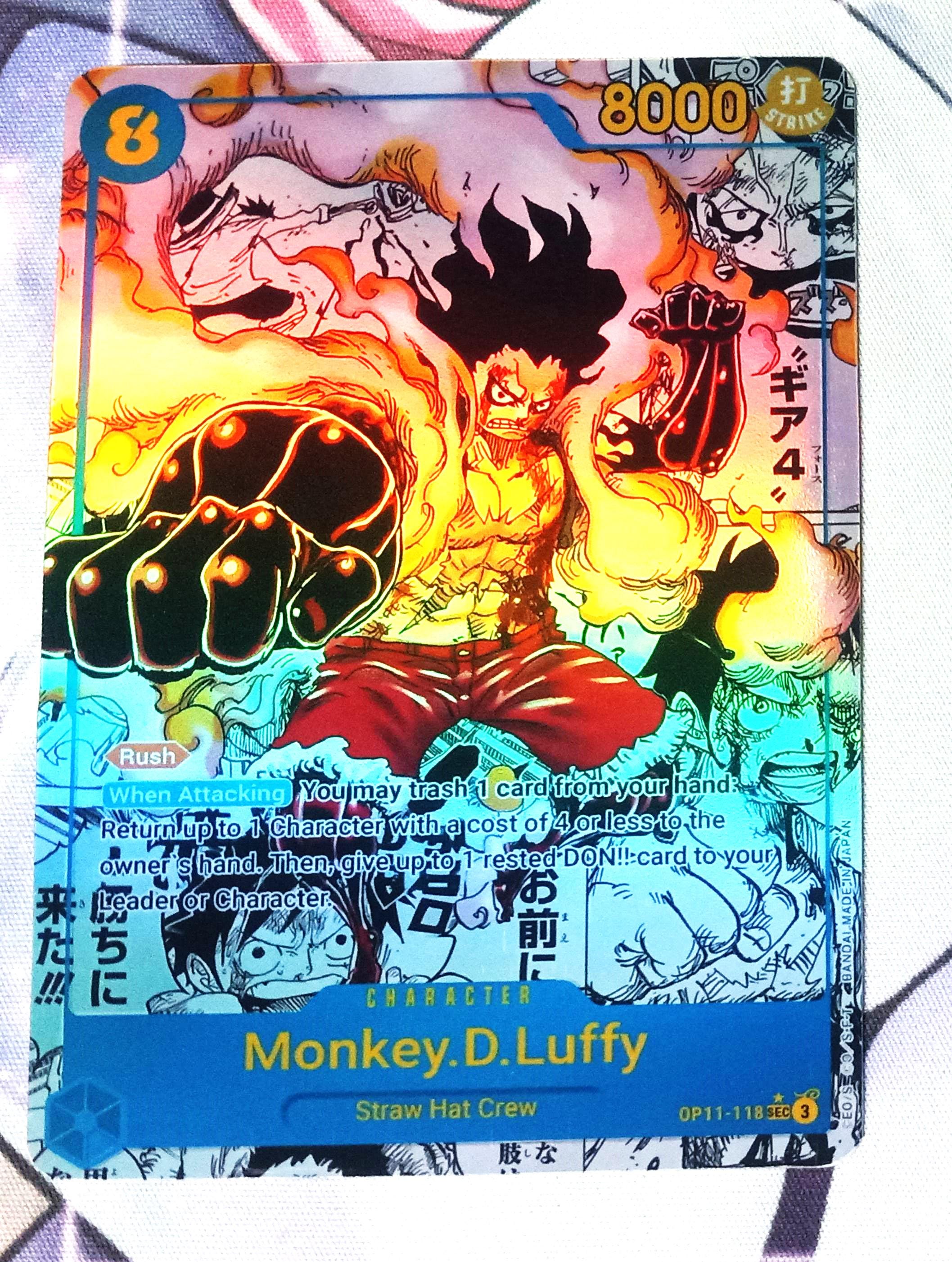 Monkey D Luffy Manga Rare OP11-118 Proxy One Piece - Etsy