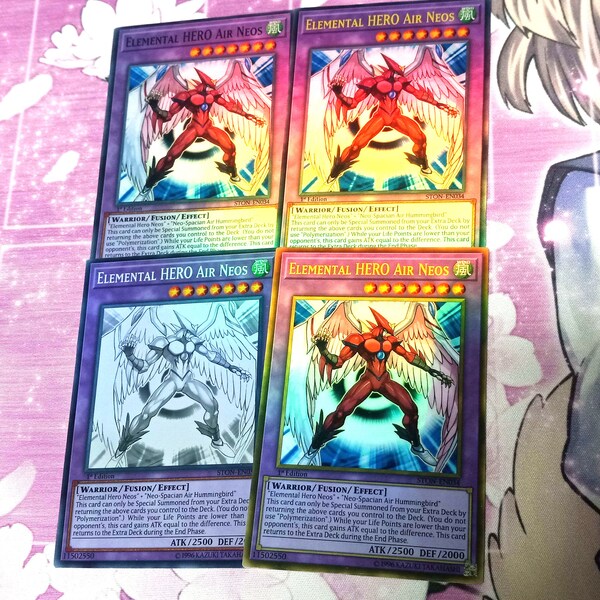 Proxy Elemental HERO Air Neos Super Ultra Gold Ghost Orica Yugioh