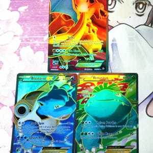 Charizard Venusaur Blastoise EX 100/106 141/146 142/146 Proxy XY Base Set Pokemon