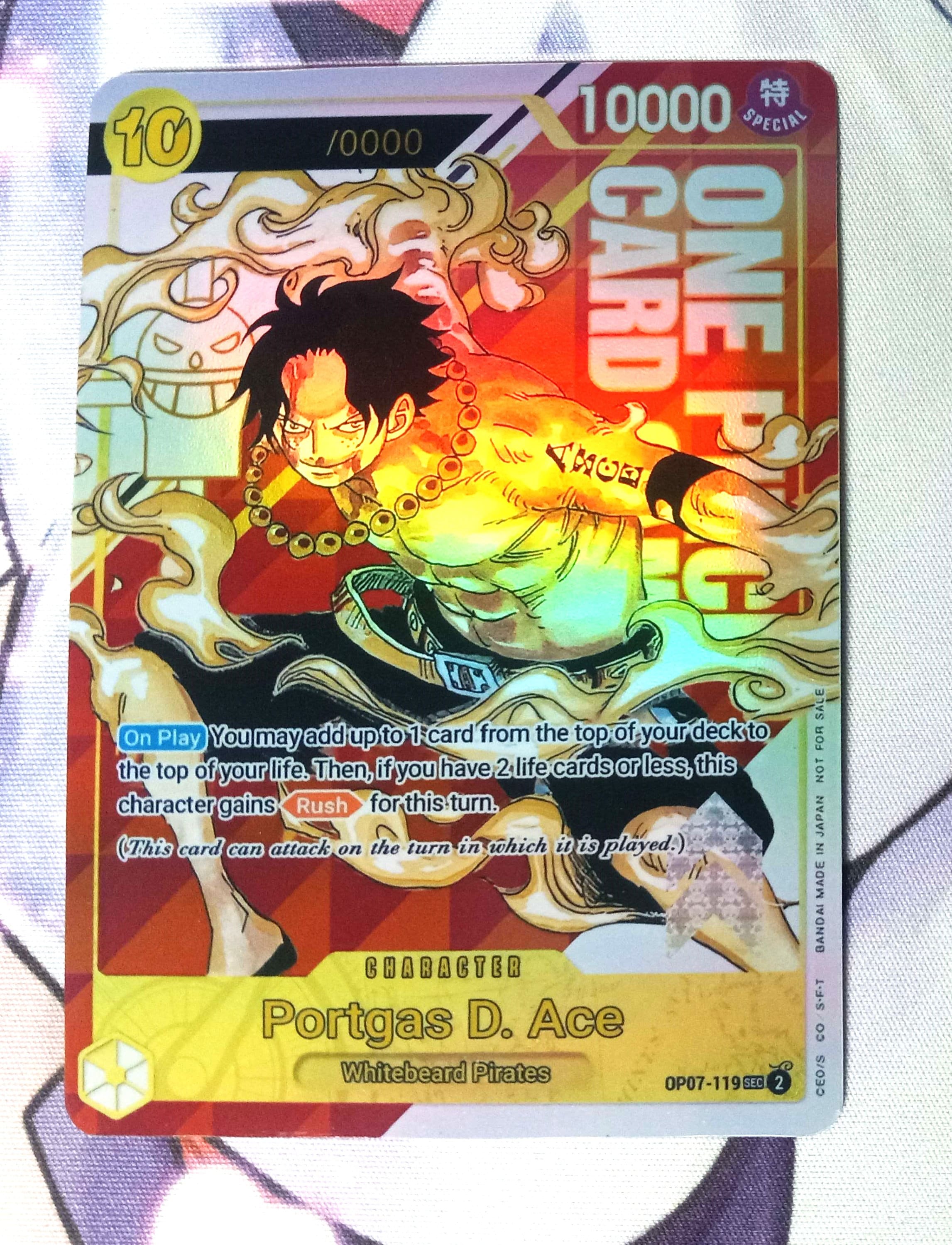 Proxy Portgas D Ace OP07-119 OP-PR Serial Number One Piece