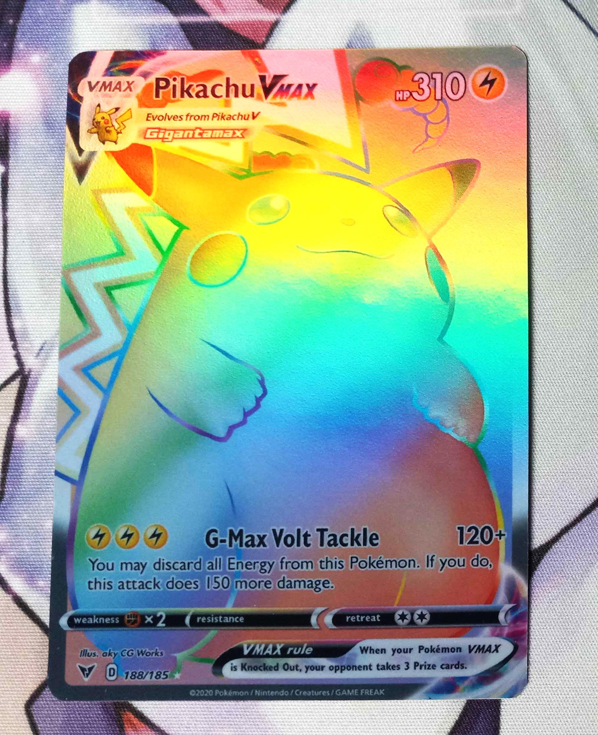 Pikachu VMAX Secret Art 188/185 Vivid Voltage Proxy Pokemon