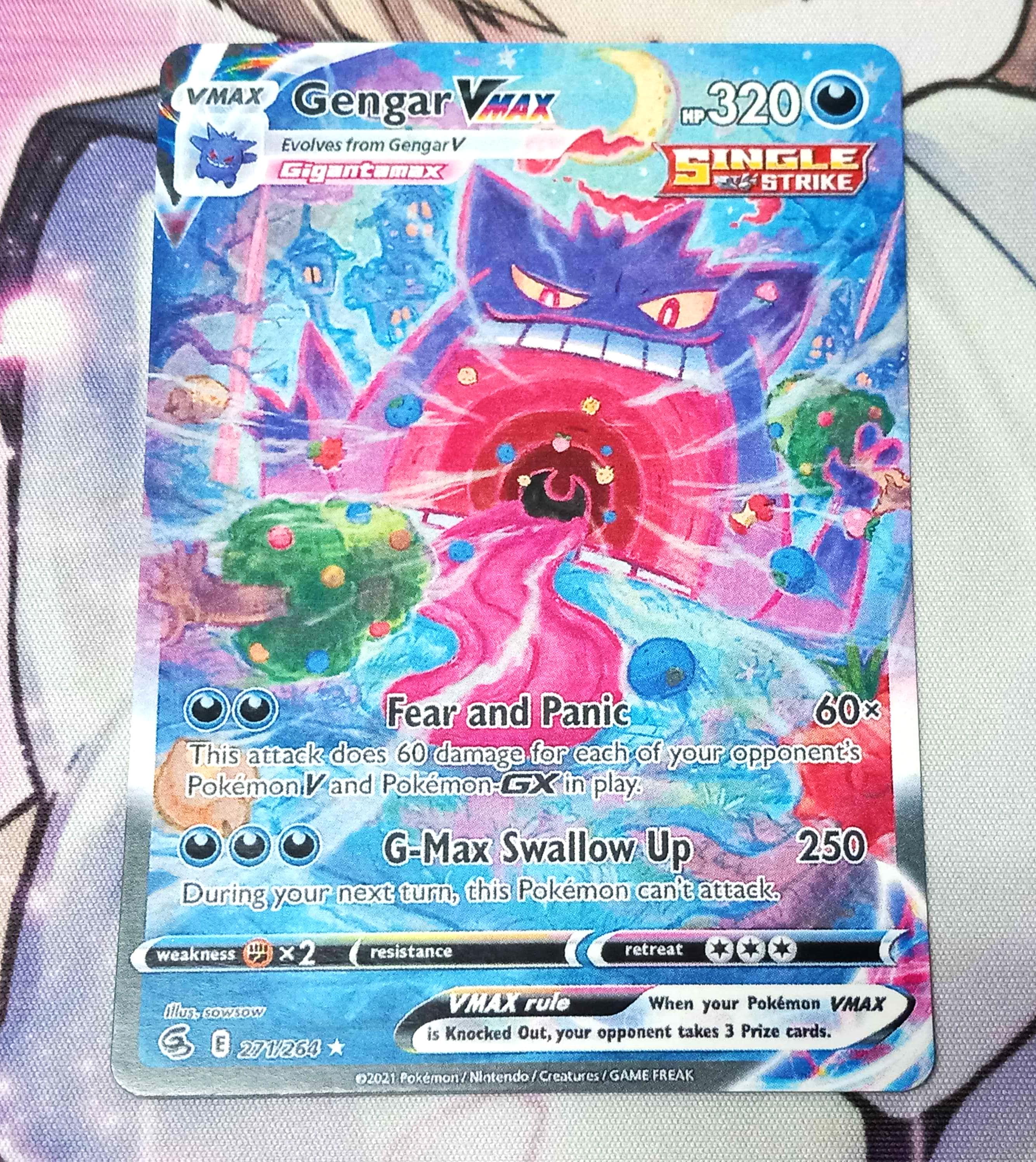 Gengar VMAX Alt Art 271/264 Fusion Strike Pokemon TCG - Etsy