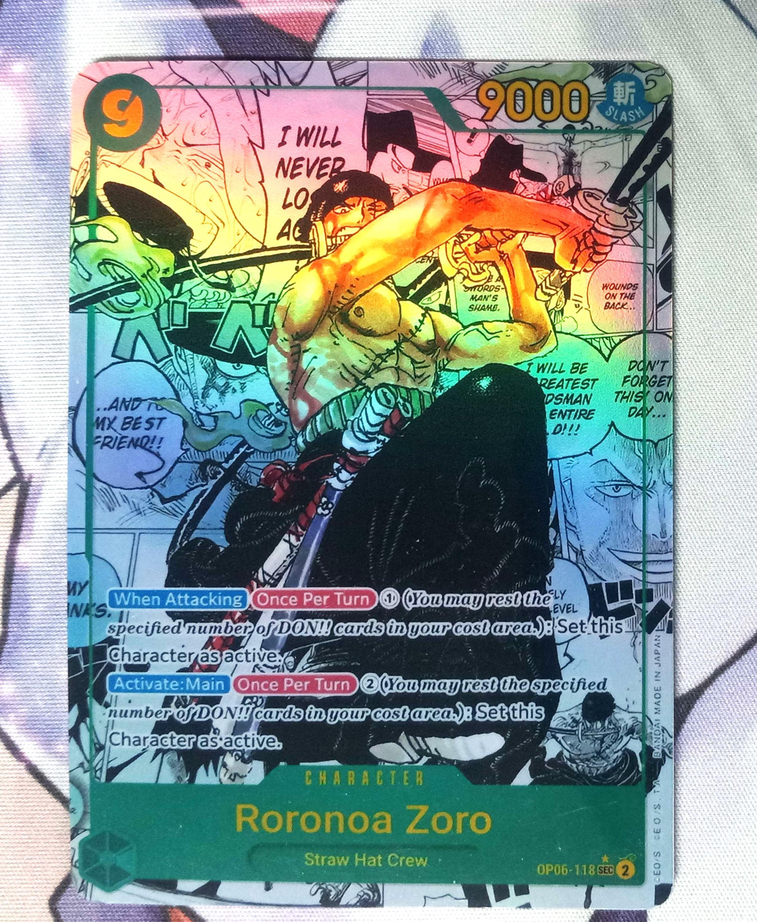 Roronoa Zoro OP06-118 Proxy Manga Rare One Piece - Etsy