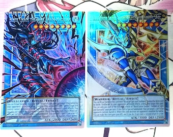 Black Chaos Dark Magician Luster Soldier Light and Darkness Full Art Overframe Yugioh Proxy