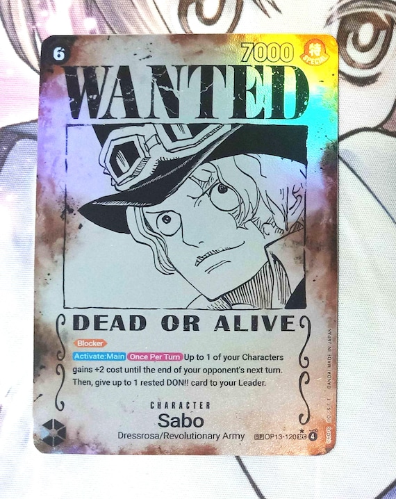 WANTED Sabo OP13-120 Alt Art One Piece - Etsy