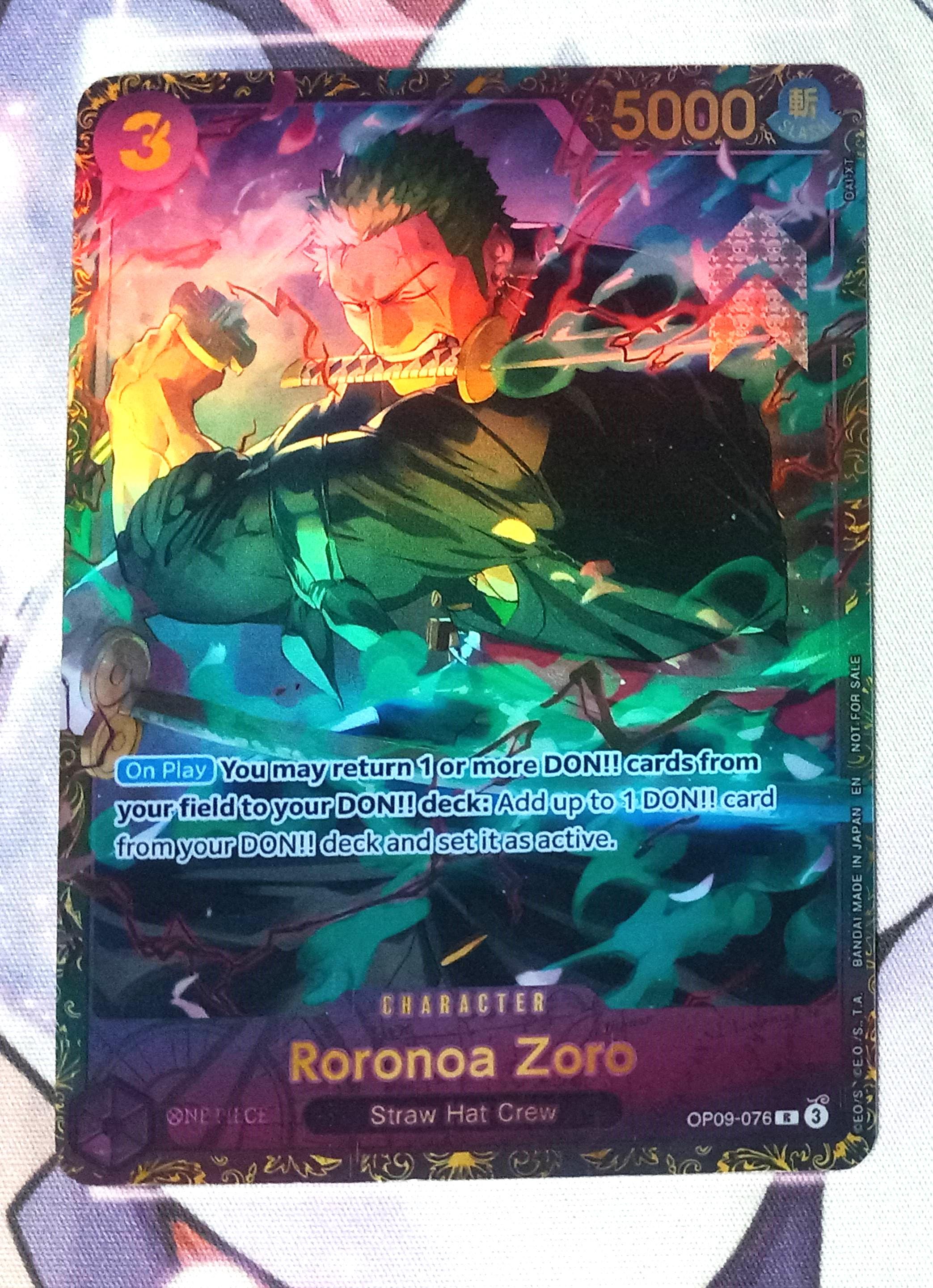 Roronoa Zoro OP09-076 Championship Art Proxy One Piece - Etsy