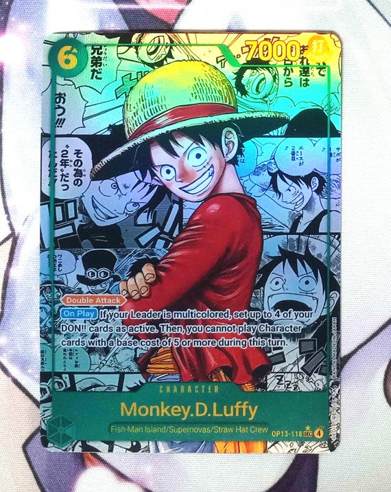 Monkey D Luffy OP13-118 Red Super Manga Rare Alt Art Proxy One