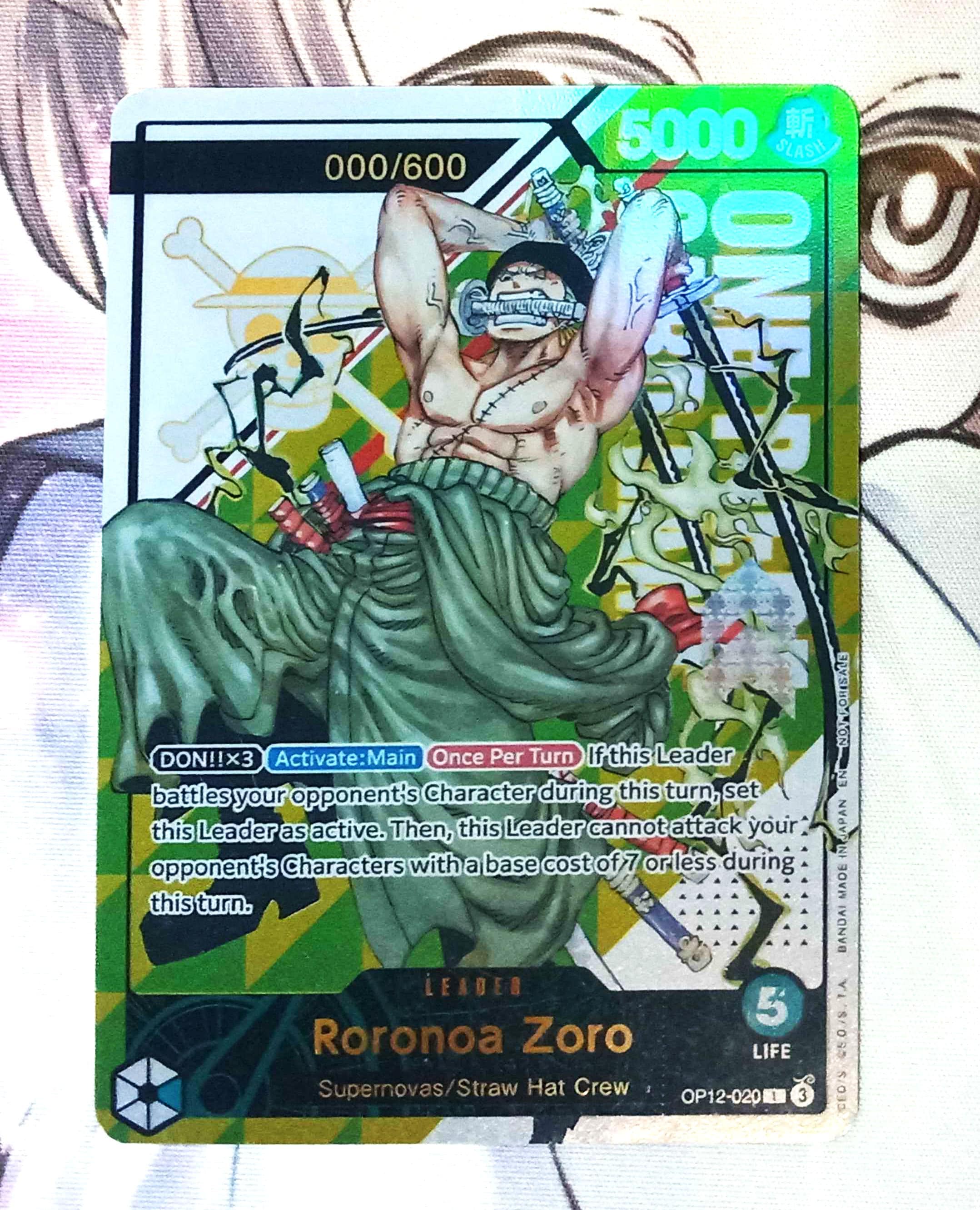 Roronoa Zoro OP12-020 (serial Numbered) Promotional Proxy One