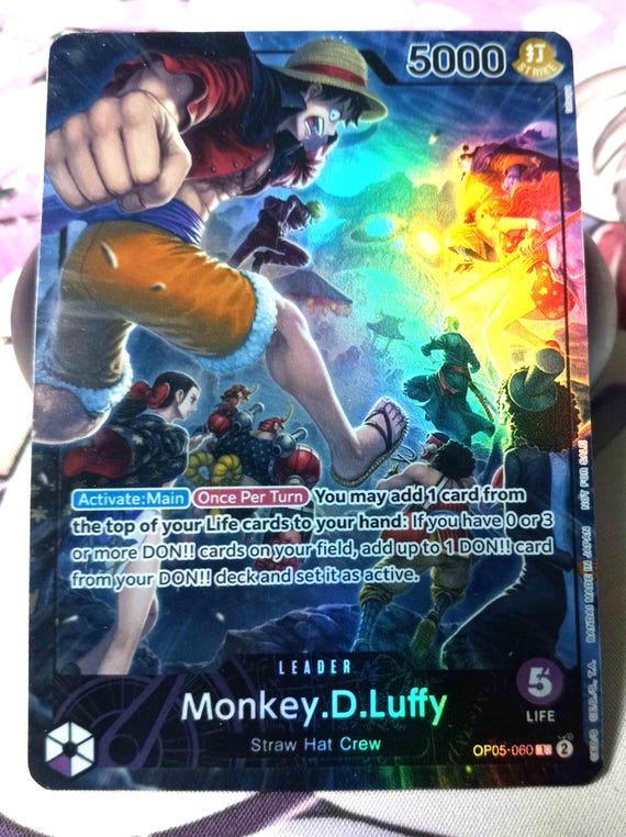 ONE PIECE カードゲーム Monkey D. Luffy Monkey D. Luffy OP05-060 Leader Proxy One Piece Card Game - Etsy