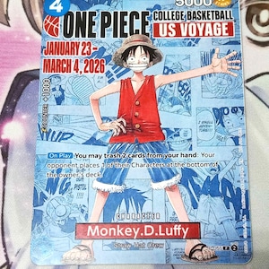 Proxy Monkey D Luffy P-055 Promo Basketball: US Voyage One Piece Card Game