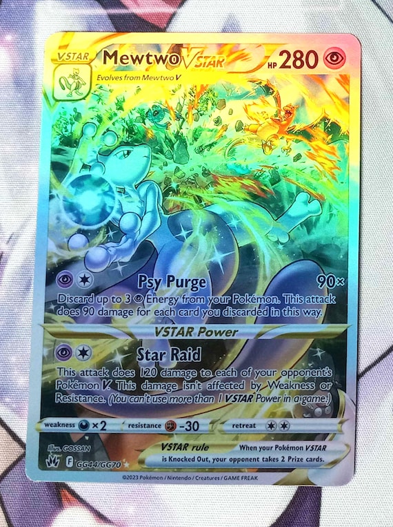ポケモンカード　ミュウツーvstar GG44/GG70 Mewtwo VSTAR Alt Art GG44/GG70 Crown Zenith Proxy Pokemon TCG - Etsy