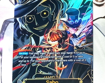 One Piece Proxy Card Holo - Sabo OP07-118 Character Sec - Etsy