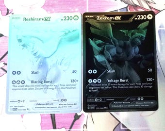 Zekrom ex 172/086 Reshiram ex 173/086 - SV : Pokémon proxy Black Bolt (BLK) White Flare (WHT)