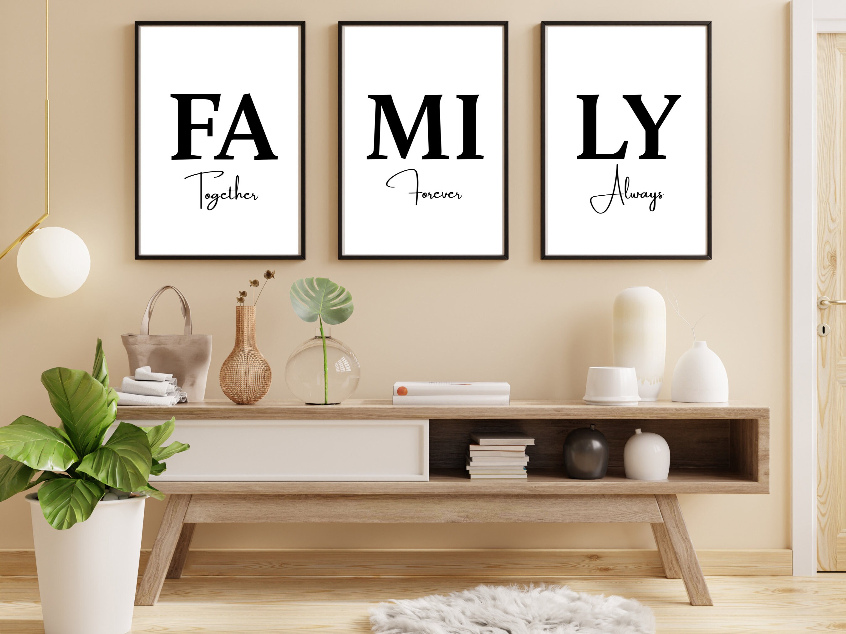 Set of 3, Family Print Download, Home Wall Decor, Family, Digital Print ...