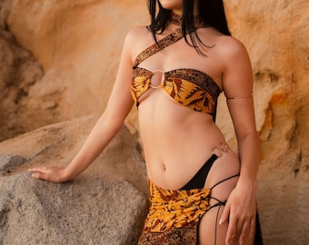 The Matahari Set - Reworked Balinese Sarong Two Piece Set