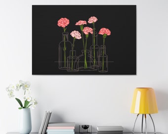 Vibrant Carnations Photos on Canvas, Custom Canvas Wall Art, Best Canvas Prints Online, Personalised Photo Print