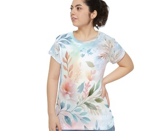 Women's Wildflower Shirt, Gardening T-shirt, Boho Floral Tee, Pressed Flowers Gift.