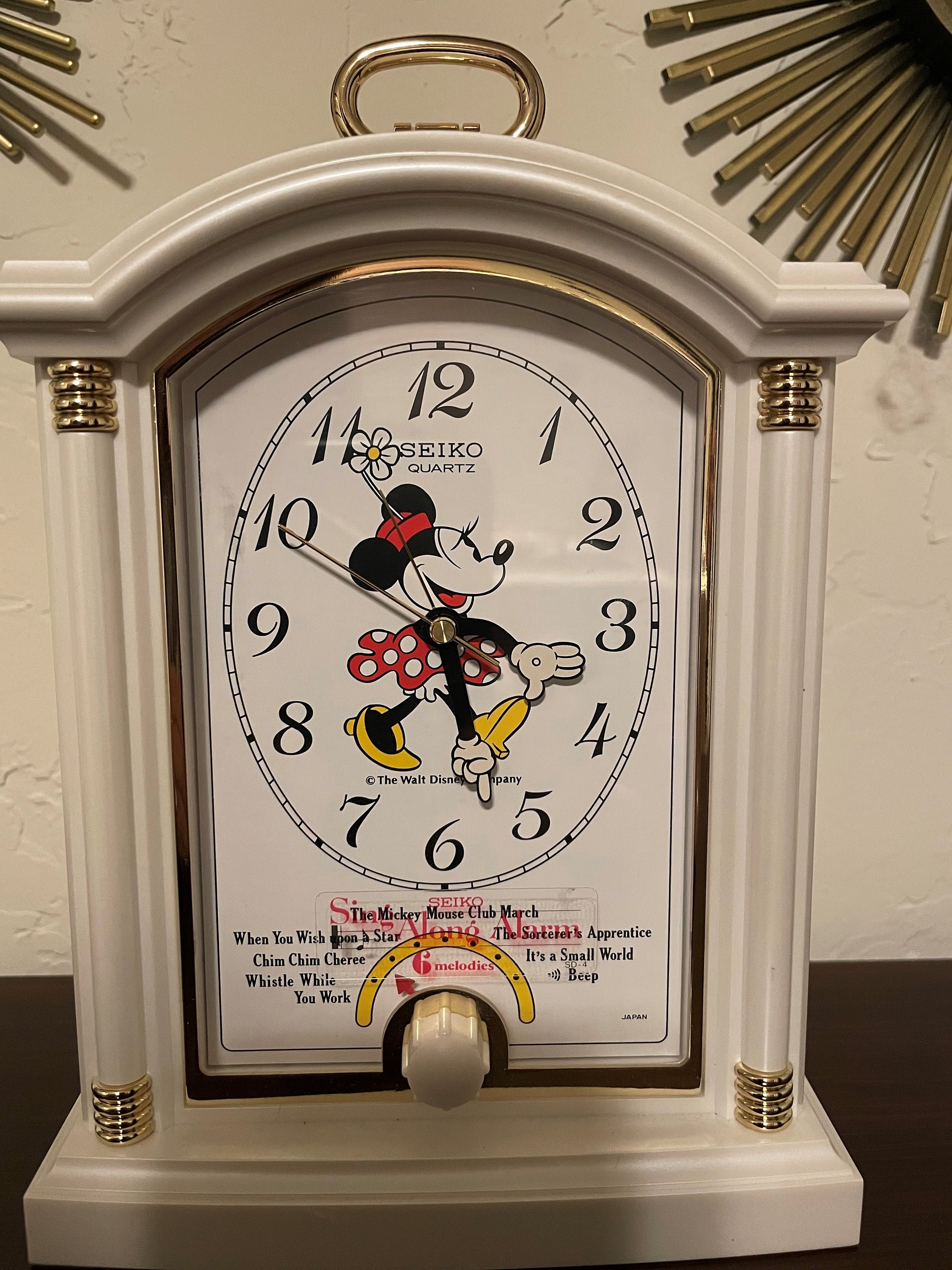 Vintage Seiko Disney Musical Minnie Mouse Alarm Mantle Clock Vintage Seiko Disney Musical Minnie Mouse Alarm Mantle Clock