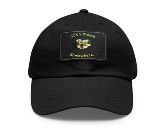 Dad Hat with Leather Patch (Rectangle)