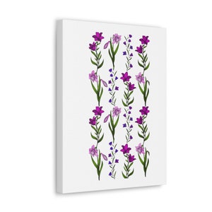 Maßgeschneiderter Wandkunst-Leinwanddruck, florales Wohnzimmerdekor, großes Wanddekor
