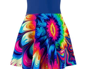 Skater Skirt, Womens skater skirt, Mini skater skirts, Mini skirt, Beach skirts, Summer skirts for women, Cute mini skirts, Tie-dye skirts