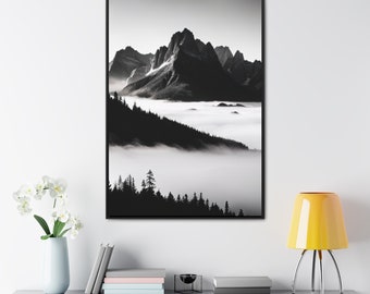 Captivating Wall Art Print for Home Decor, Mountains in the Mist