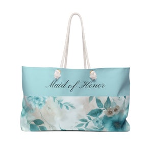 Summer Tote Bag Bridesmaid Gift, Floral Weekender Bag, Large Duffle Carry On