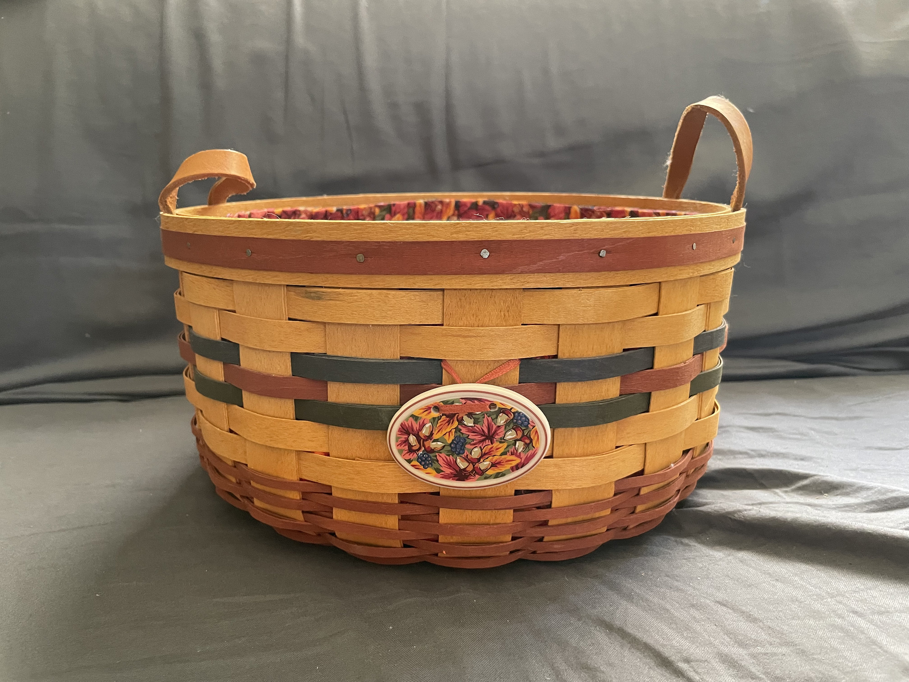 Vintage 1995 Longaberger Shades of Autumn Basket of Plenty. Double