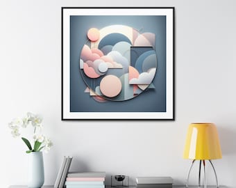 Modern Geometric Wall Art, Abstract Art