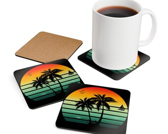 Corkwood Coaster Set, Coasters for drinks cork, coasters cork bottom, cork coasters for drinks, cork coasters square, cork backing coasters