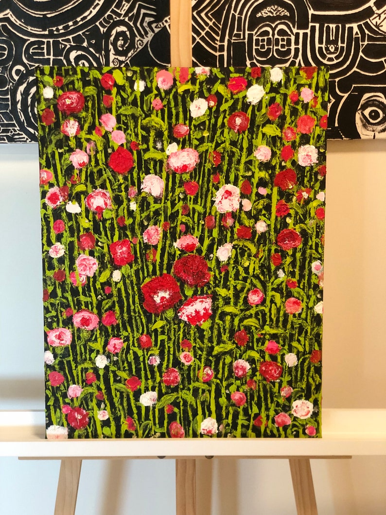 Original Oil Painting. Canadian Artist. David Church. Poppies Etsy Canada