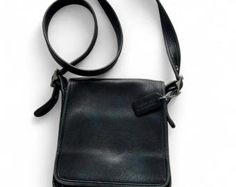 ◎vintage◎COACH Mini Body Bag BLACK COACH Vintage Emmie Black Leather Mini Crossbody Bag RARE - Etsy
