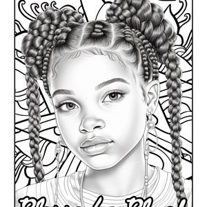 Blessed & Black Coloring Page for Black Girls IMMEDIATE DOWNLOAD!