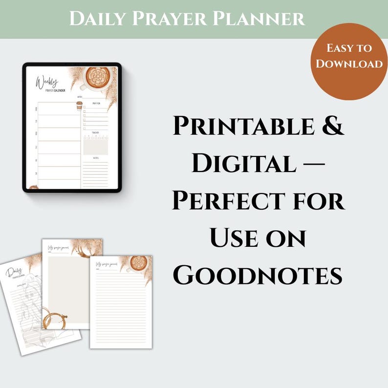 Daily Digital Planner Faith Journal Printable Prayer Journal Goodnotes ...