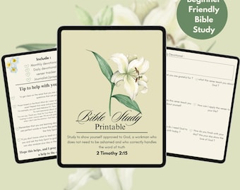 Bible Study Printable Bible Digital Study Devotional Journal Bible Printable Bible Study Template Bible Study Guide Devotional Verse Tracker