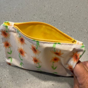 Hand-painted fabric Make-Up  Pouches