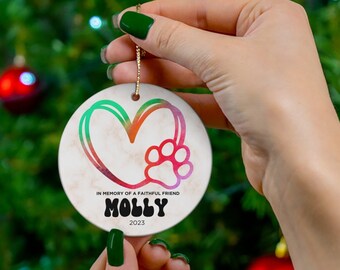 Pet Memorial Gift, Memorial Ornament, Custom Ornament, Pet Memorial Gift, Christmas Ornaments, Custom Pet Ornament