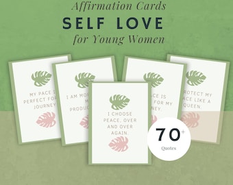 Self-Love Affirmation Cards for Teen Girls - Printable Confidence Boost (Digital Download)