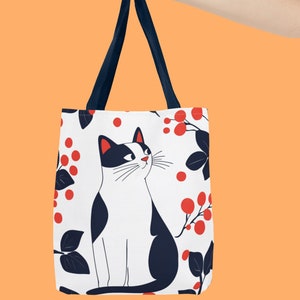 Charming Japanese Cat Tote | Whimsical and Durable Tote Bag for Everyday Use
