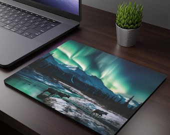Tappetino per mouse Aurora Boreale / Tappetino da scrivania Aurora Boreale